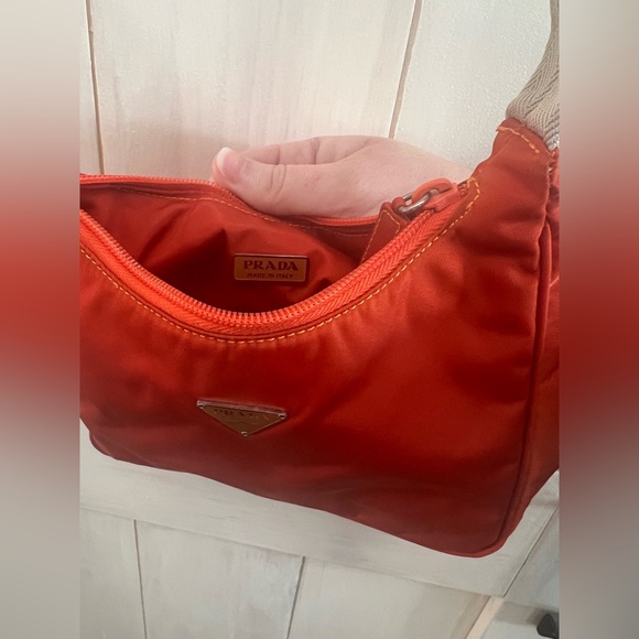 Vintage Orange Prada Shoulder/Hand Bag - Picture 3 of 3